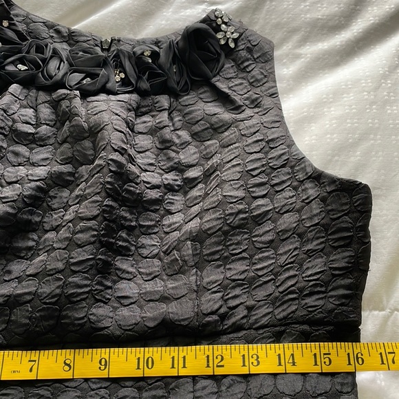 Taylor Black Sleeveless Empire Waist Midi Dress, Size 10 - Picture 14 of 16